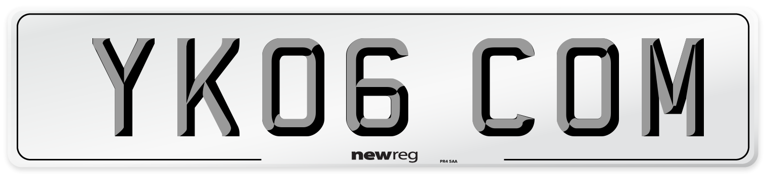 YK06 COM Number Plate from New Reg